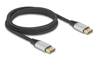 DELOCK καλώδιο DisplayPort 2.1 80634, 16K/60Hz, 40 Gbps, 2m, μαύρο